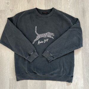 Anine Bing Spencer Sweatshirt Spotted Leopard